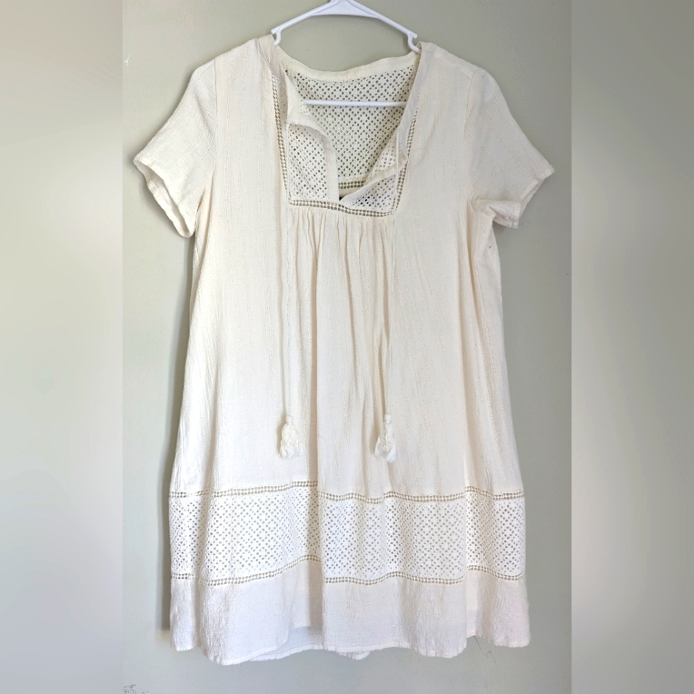 BOHO Doe & Rae Medium Midi Cream Dress